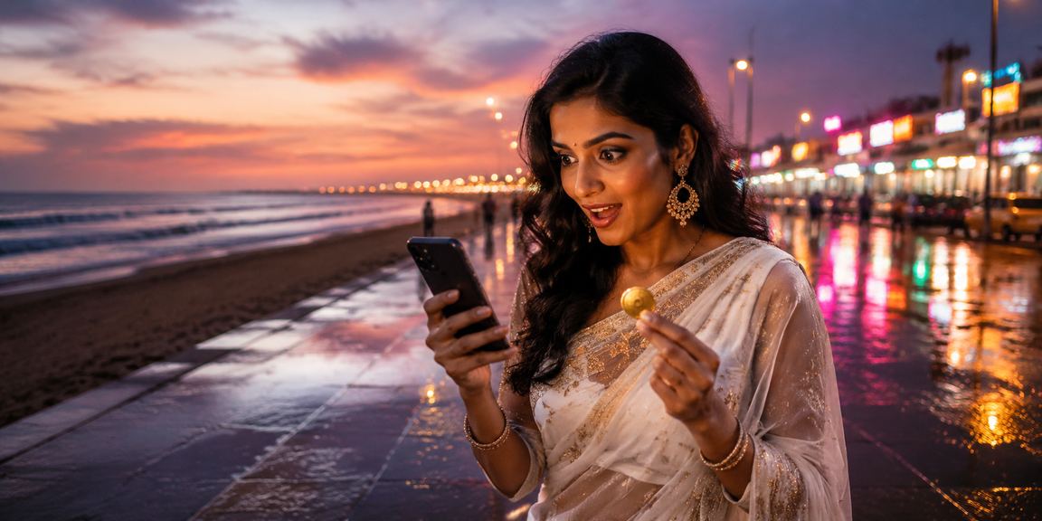 Mobile casino interface shown on a smartphone in Chennai