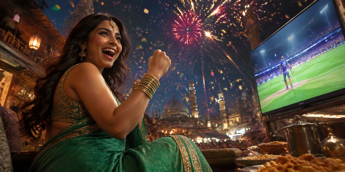 Player enjoying cricket betting on q16 platform in India