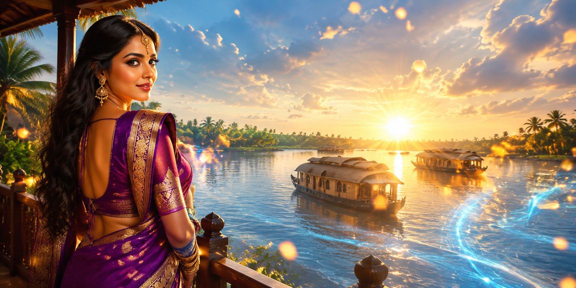 Players enjoying Andar Bahar game by the Kerala backwaters